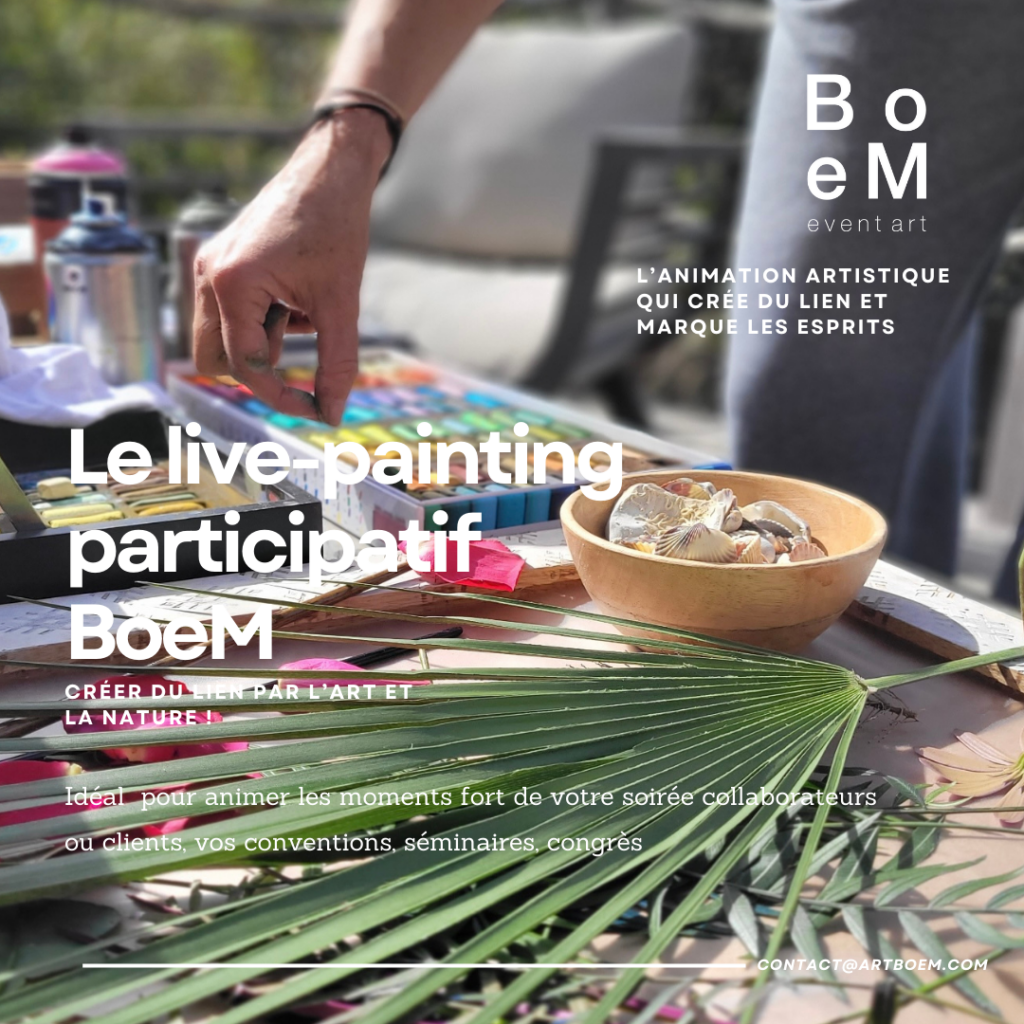 Live painting participatif pour entreprises en PACA et France.