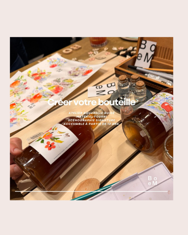 Moment hors du temps Une bouteille devient une œuvre