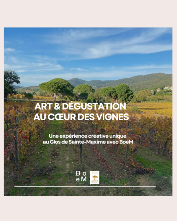 Atelier vin et peinture à Sainte-Maxime : dégustez, créez et repartez avec votre bouteille personnalisée.